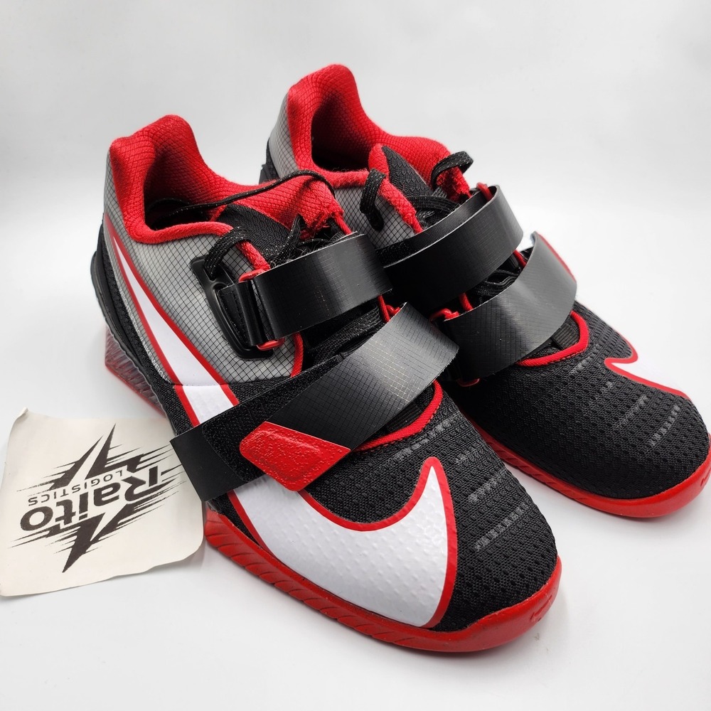Mens Size 8 Nike Weightlifting Shoes Romaleos 4 Black University Red CD3463-003